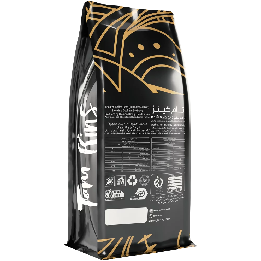 قهوه عربیکا 100% تام کینز طلایی